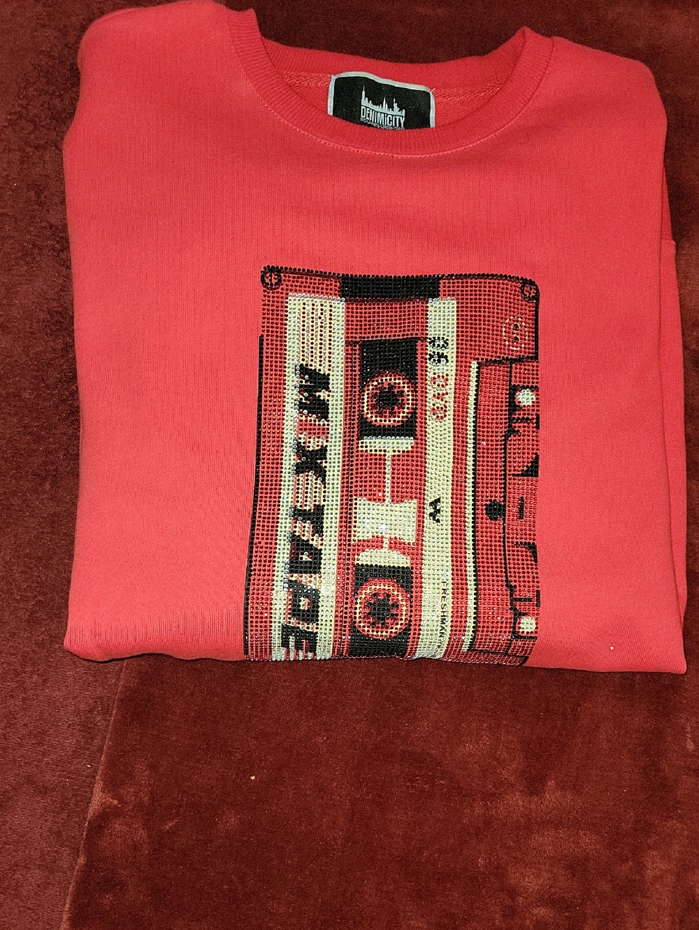 Denim City Coral Crewneck Sweatshirt